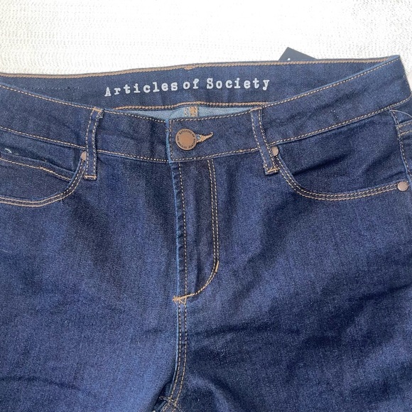 Articles of Society Women’s Size 27 Suzy Slant Hem Skinny Jeans Chatini Blue NWT - Picture 6 of 6